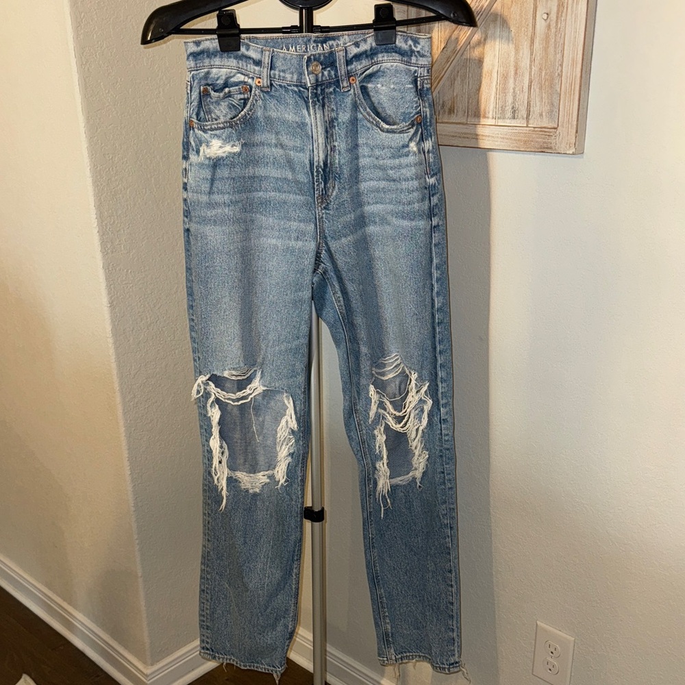 American Eagle Highest Rise Baggy Straight Jeans